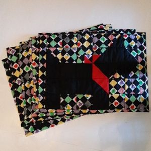 Handmade Scottie Dog Fabric Placemats set of 6